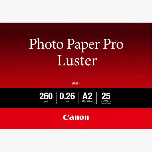 Canon LU-101 Luster Photo Paper Pro A2 – 25 Sheets product image 1