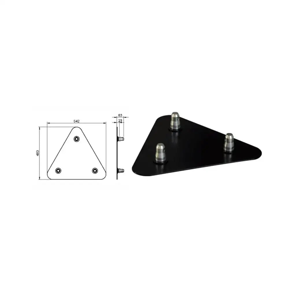 ALUSTAGE W.AL33BASE TRIO 290 BASE PLATE - ALUSTAGE - VisionSounds South Africa