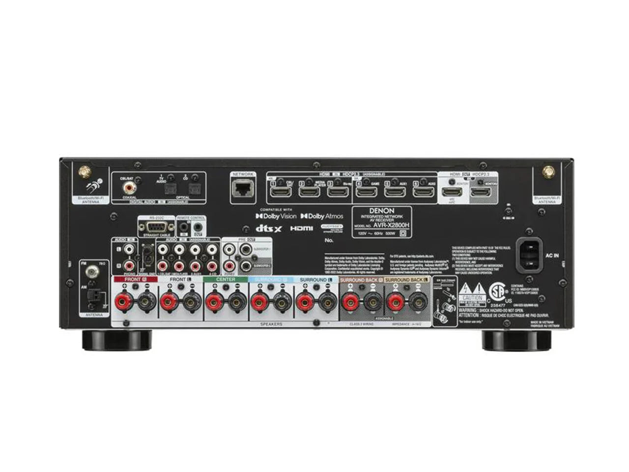 Denon AVR-X2800H 7.2 Channel 8K AV Receiver with HEOS Built-in - View 3