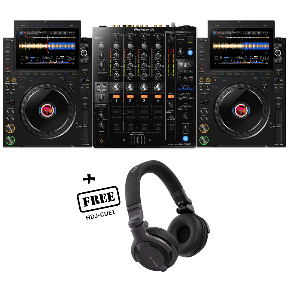 Alpha Theta CDJ3000X & DJM-750MK2 (FREE HDJ-CUE1) - Alpha - VisionSounds South Africa
