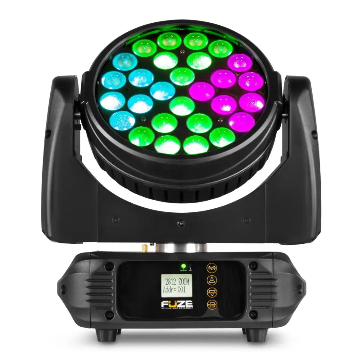 Beamz Fuze2812 Moving Head Wash w/ Zoom 28x12w LED : RGBAW-UV - Beamz - VisionSounds South Africa