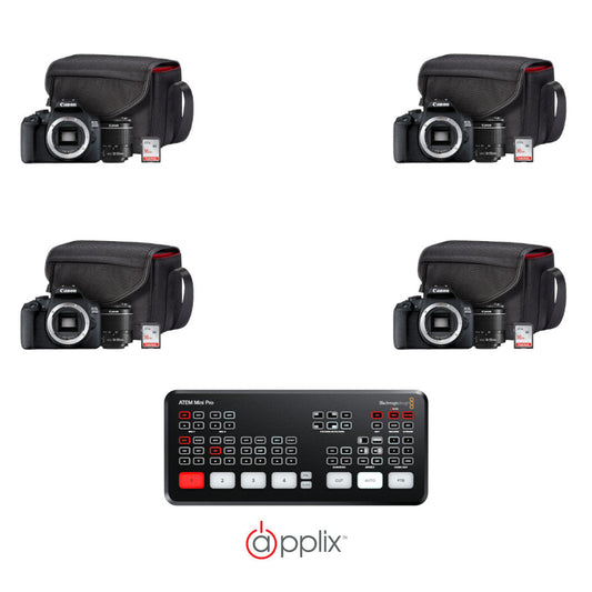 4 Canon EOS 2000D DSLR Priceless Moments Starter Bundle & Blackmagic Atem Mini Pro product image