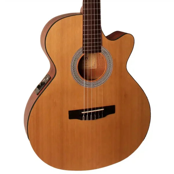 Cort CEC1 OP Electric-Classical Guitar – Open Pore Natural detail image 5