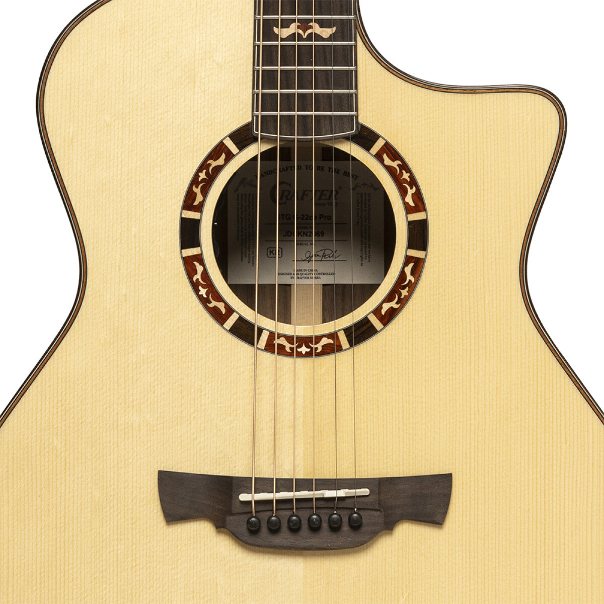 Crafter STG G-22ce Pro Acoustic -Electric Guitar detail image 2