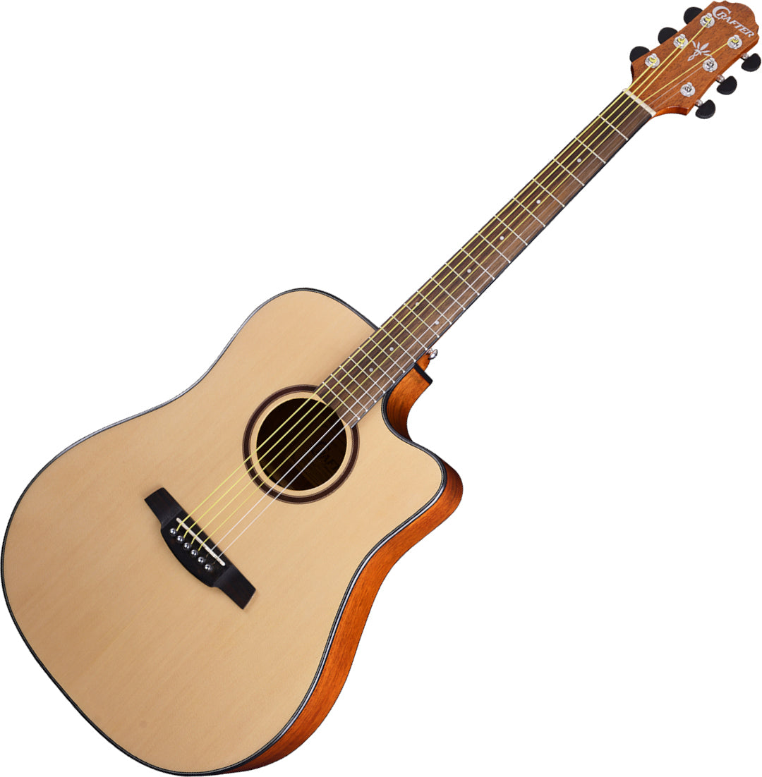 Crafter HD250ce Natural Acoustic guitar detail image 2