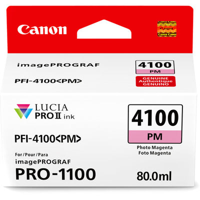 Canon PFI-4100 Photo Magenta Pigment Ink Tank (80mL) [for Prograf Pro 1100 Printer] product image 1