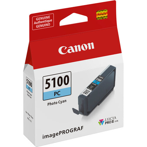 Canon PFI-5100 LUCIA PRO II Photo Cyan Ink Tank (14.4mL) product image 2
