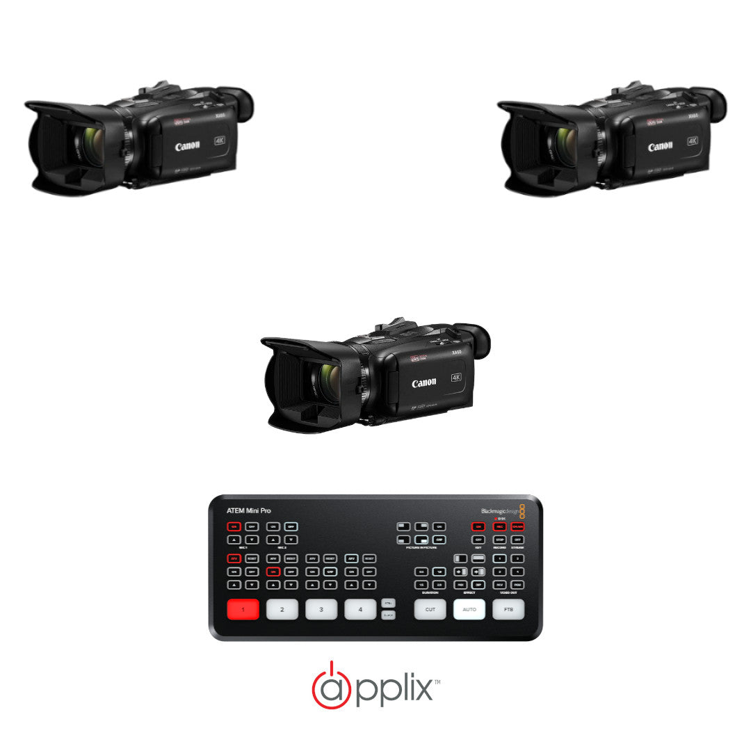 3 Canon XA60B & Blackmagic Design Atem Mini Pro product image