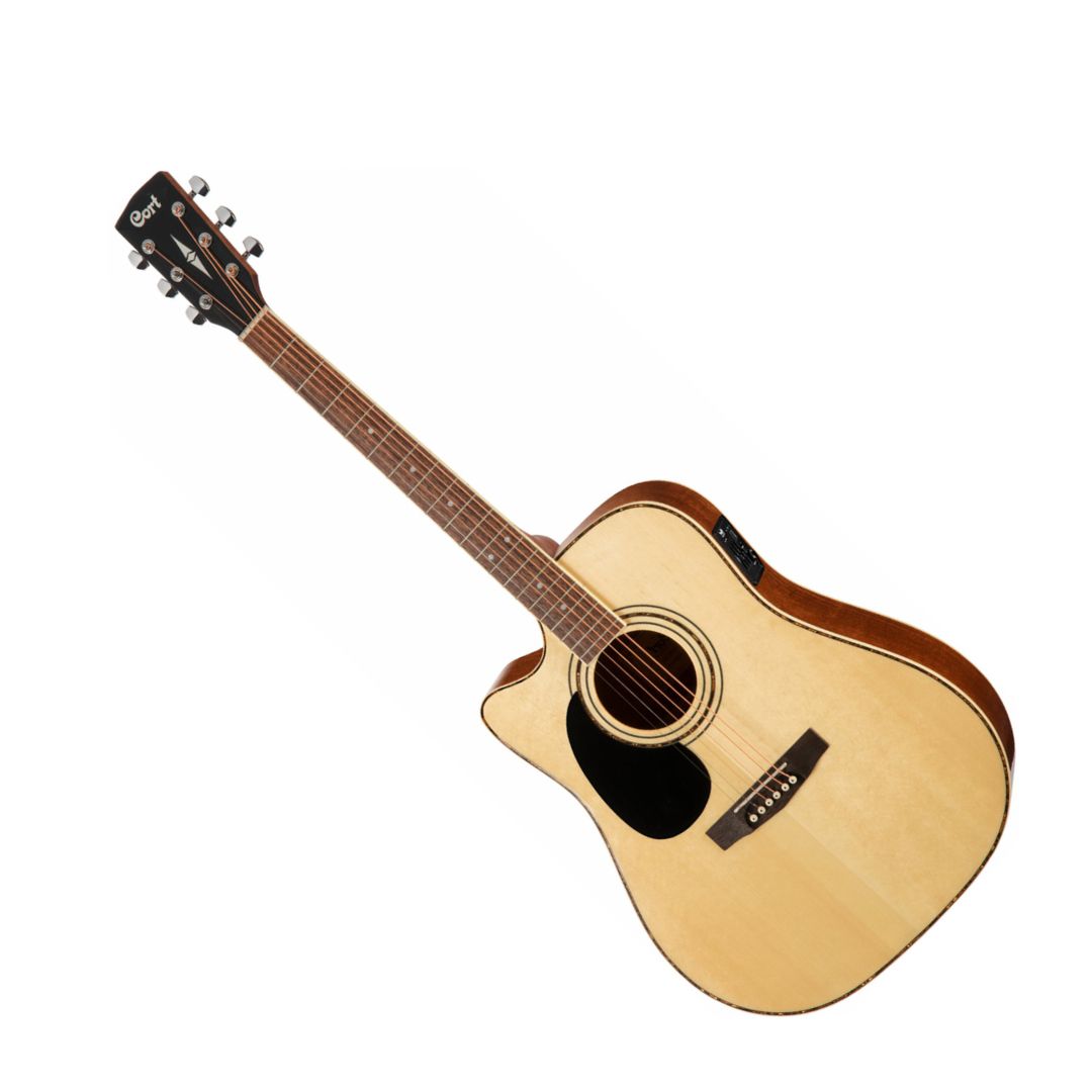 Cort AD880CE Left-Hand Acoustic-Electric Guitar – Natural detail image 2