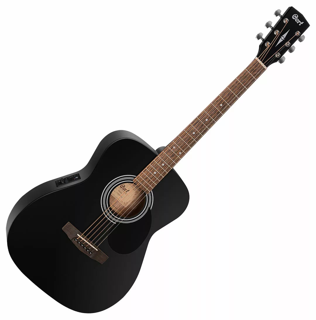 Cort AF510E Acoustic Guitar – Black Satin detail image 3