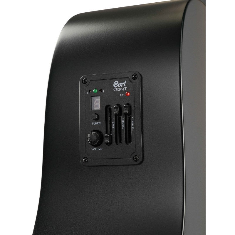 Cort AF510E Acoustic Guitar – Black Satin detail image 4