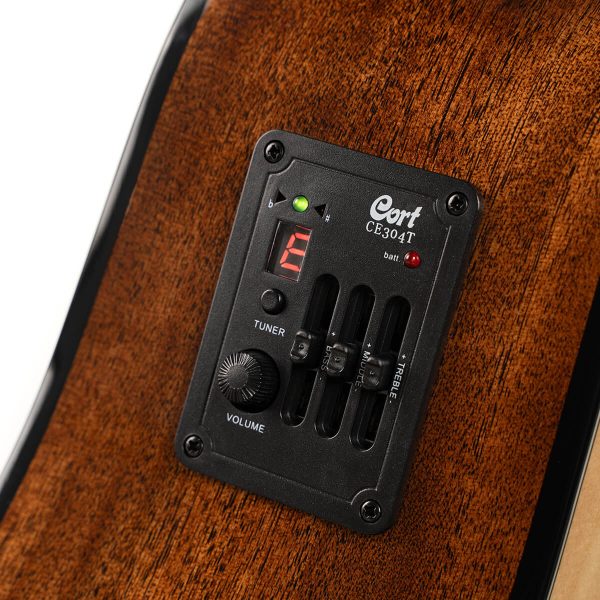 Cort Earth60CE Acoustic-electric Guitar - Natural detail image 9