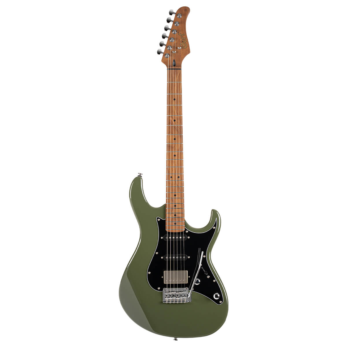 Cort G250SE G Series Electric Guitar – HSS – Olive Dark Green detail image 2