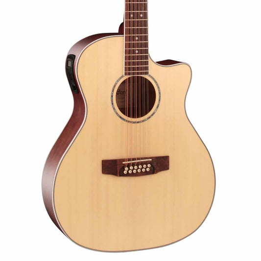 Cort GA-MEDX-12 12-String Acoustic-Electric Guitar – Open Pore Natural product image