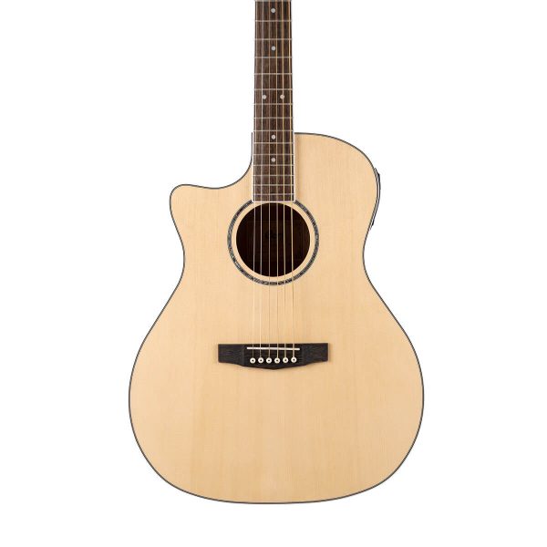 Cort GA MEDX Left-Handed Electric Acoustic Guitar - Open Pore Natural detail image 4