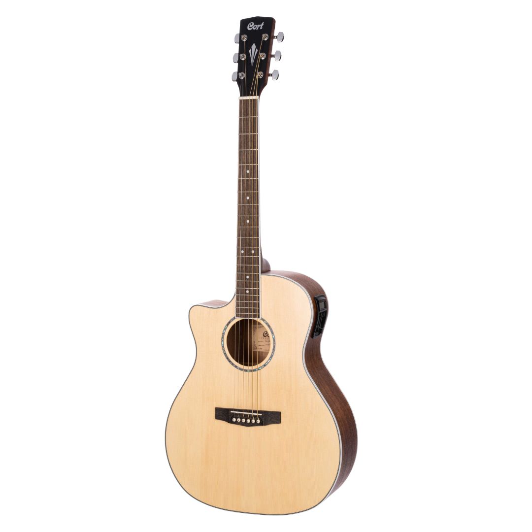 Cort GA MEDX Left-Handed Electric Acoustic Guitar - Open Pore Natural detail image 2