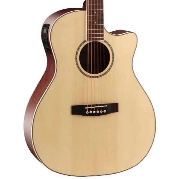Cort GA-MEDX Acoustic-Electric Guitar – Natural detail image 6