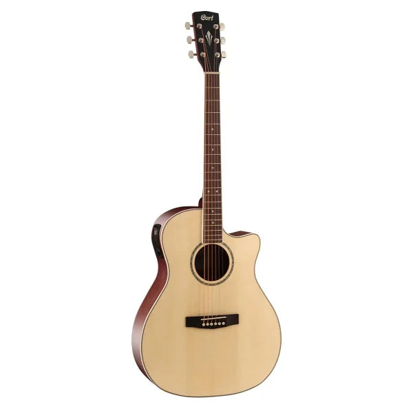Cort GA-MEDX Acoustic-Electric Guitar – Natural detail image 7