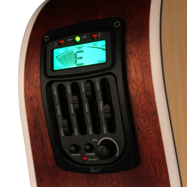 Cort GA-MEDX Acoustic-Electric Guitar – Natural detail image 9