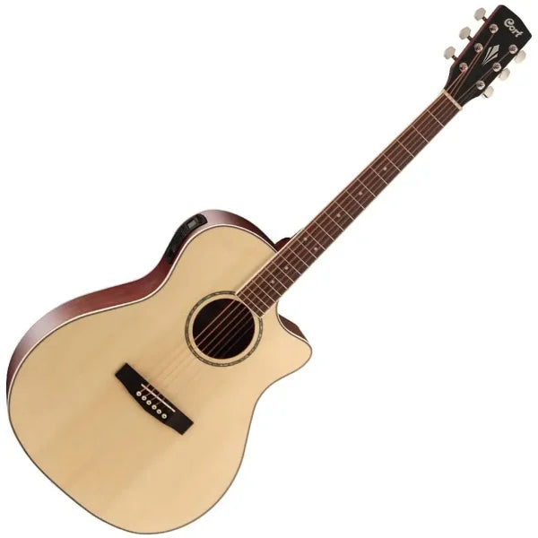 Cort GA-MEDX Acoustic-Electric Guitar – Natural detail image 8