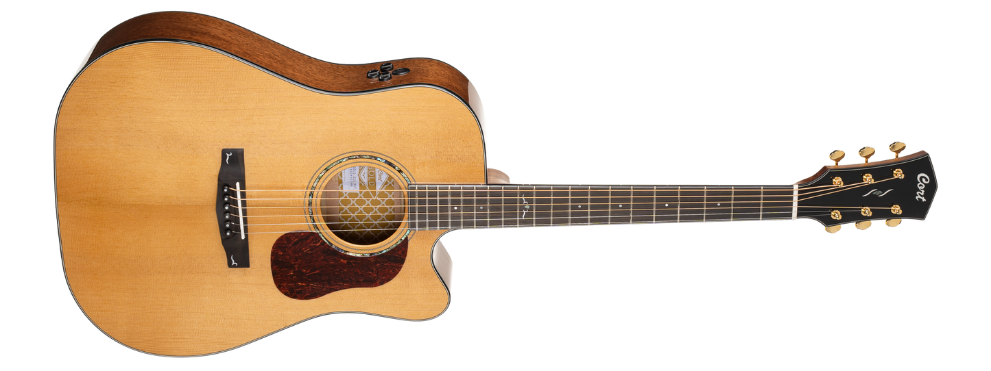 Cort Gold DC-6 Acoustic-electric Guitar - Natural detail image 2