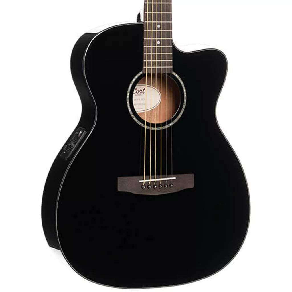 Cort L60CE BK Cutaway Acoustic-Electric Guitar – Black Gloss product image