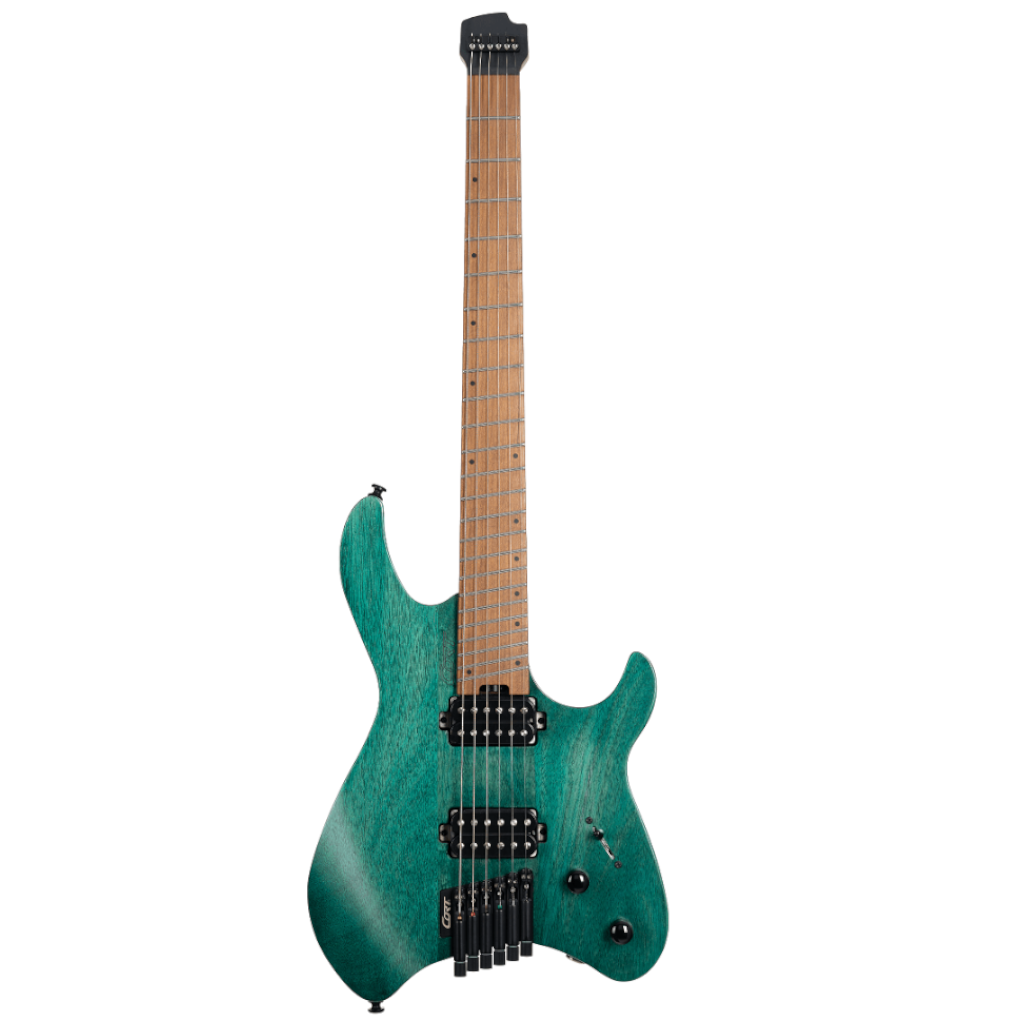 Cort Space G6MS Headless Electric Guitar – Semi Gloss Turquoise detail image 2