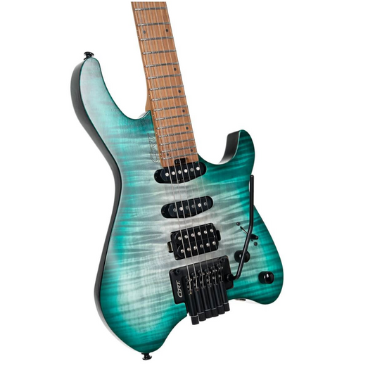 Cort Space G6TR Headless Electric Guitar – Semi Gloss Lagoon product image