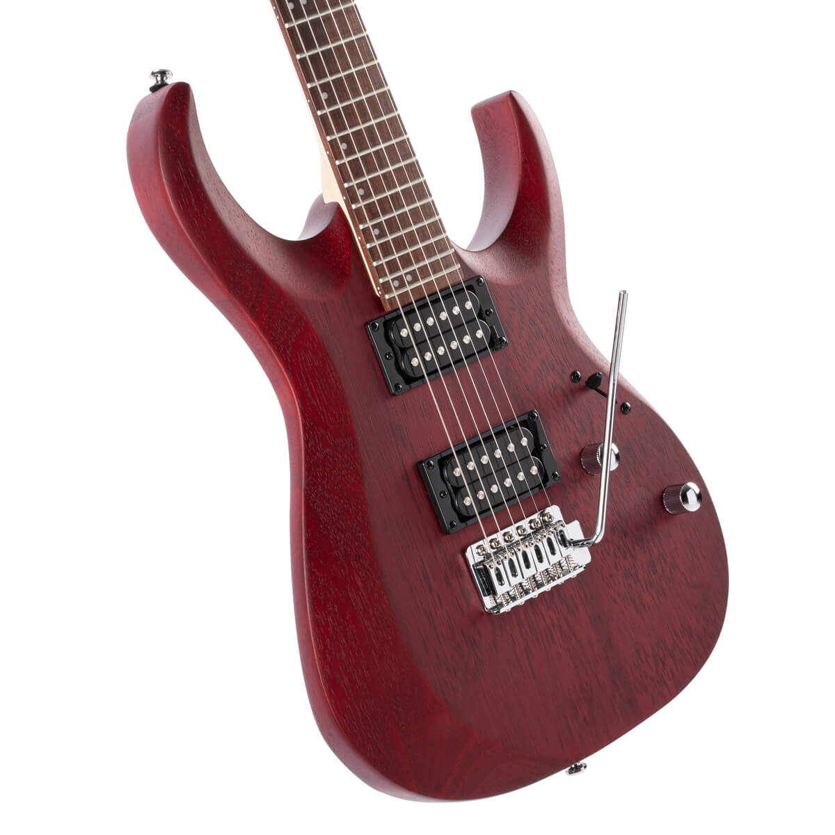 Cort X100 Electric Guitar – Open Pore Black Cherry detail image 2