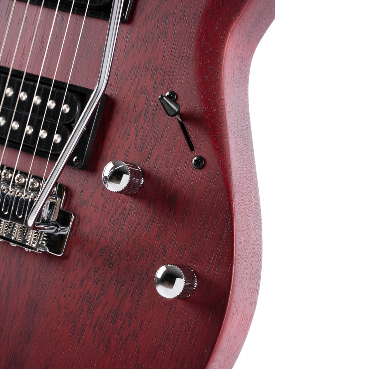 Cort X100 Electric Guitar – Open Pore Black Cherry detail image 5