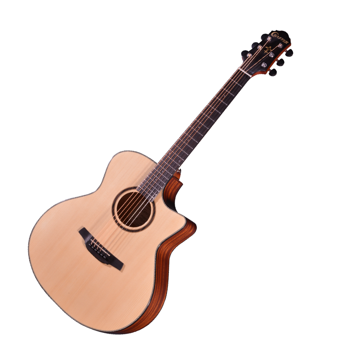Crafter HG250ce Natural Acoustic guitar detail image 2