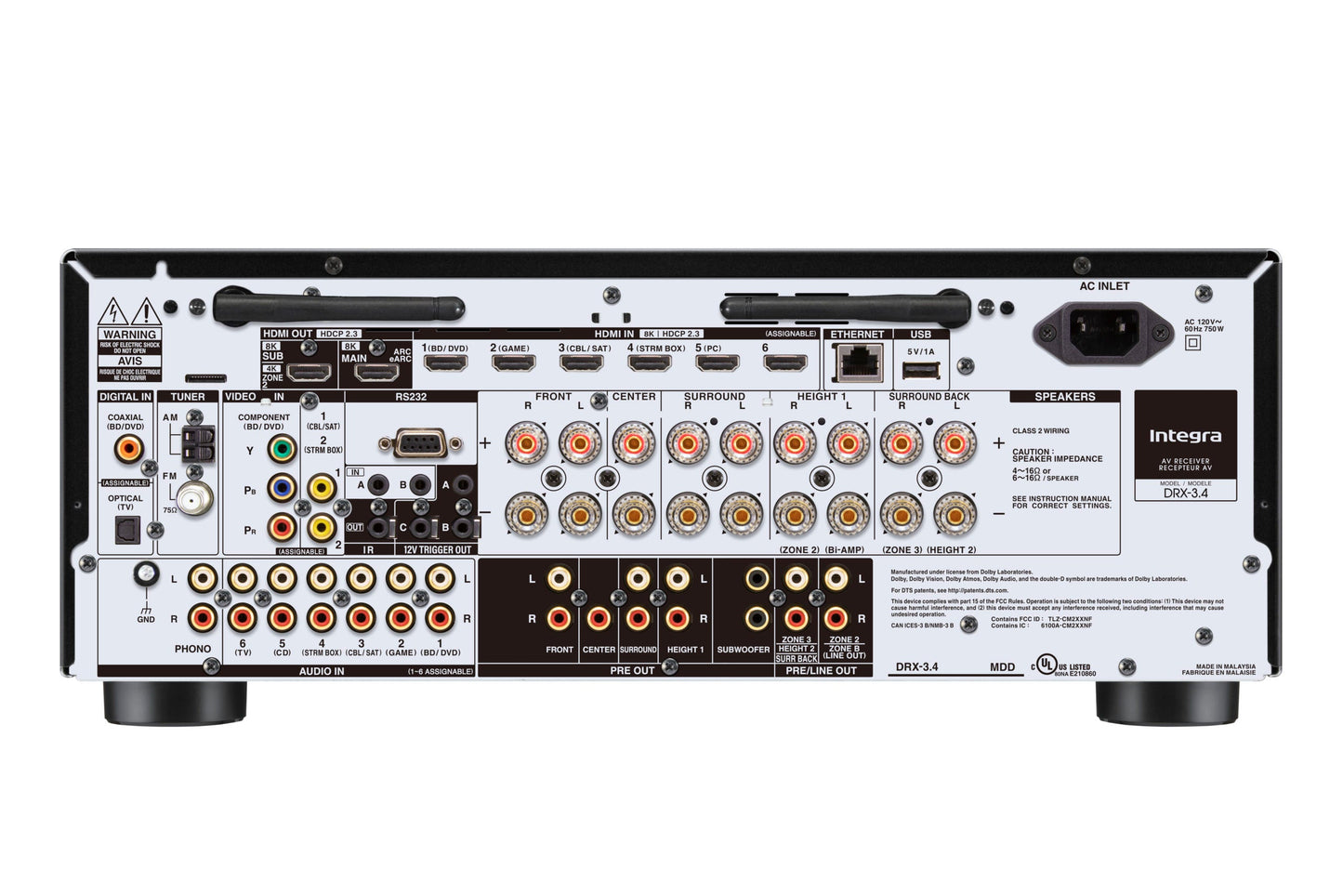 Integra DRX 3.4 9.2-Channel Network A/V Receiver - View 2