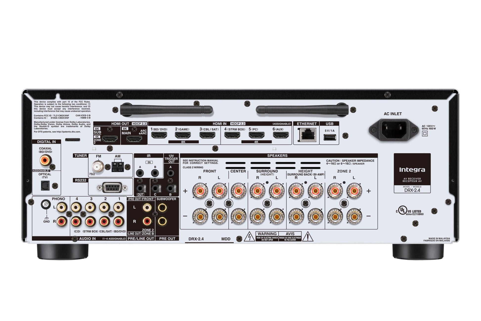 Integra DRX 2.4 7.2-Channel Network AV Receiver - View 2