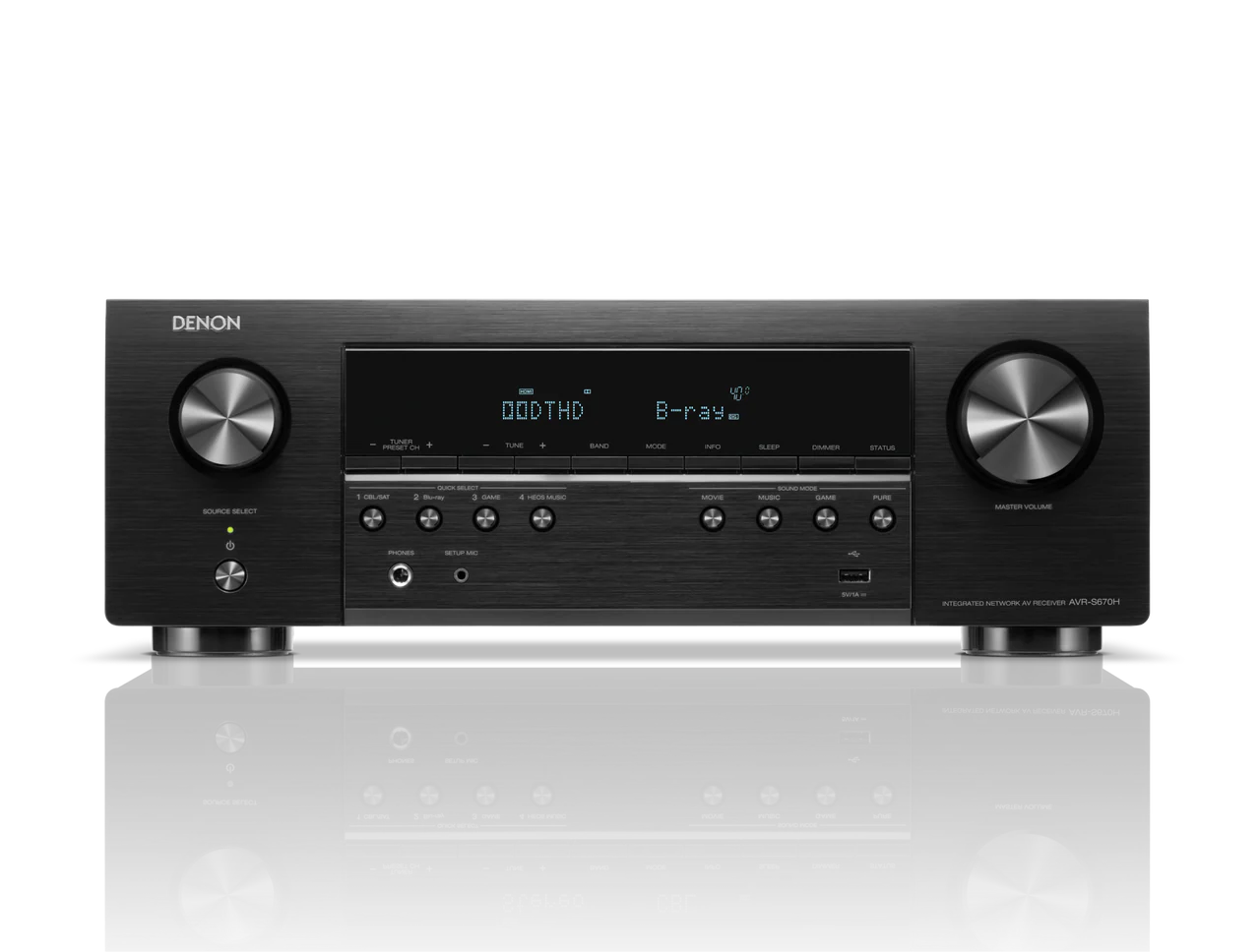Denon AVR-S670H 5.2 Channel AV Receiver with HEOS - View 4