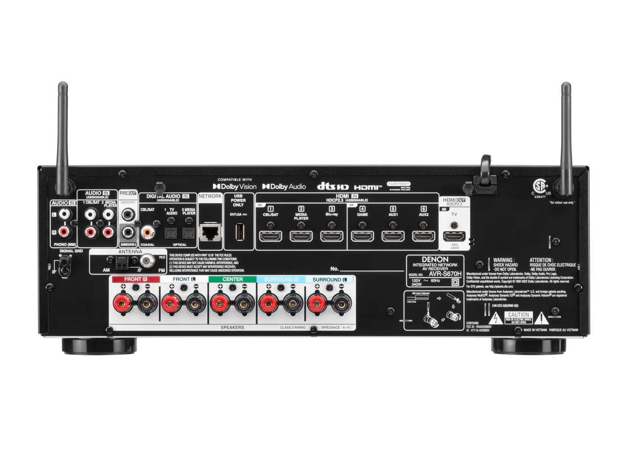 Denon AVR-S670H 5.2 Channel AV Receiver with HEOS - View 2