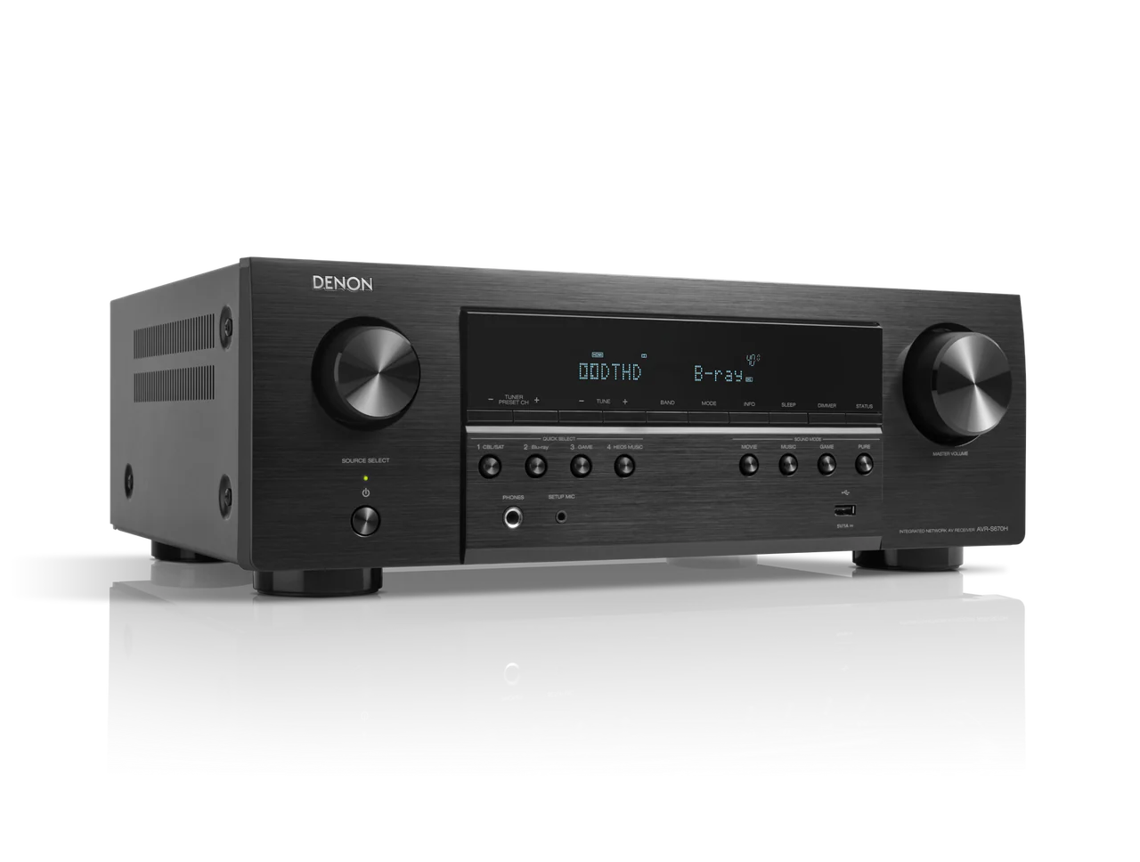 Denon AVR-S670H 5.2 Channel AV Receiver with HEOS - View 3