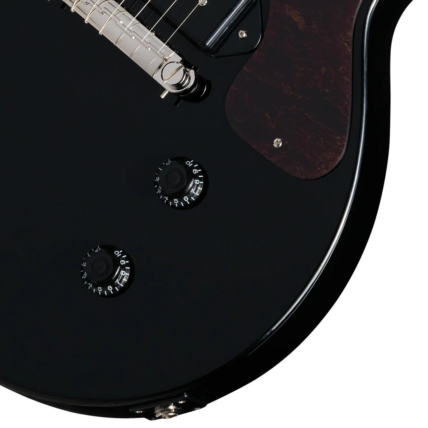 Epiphone Les Paul Junior Double Cut Electric Guitar in Ebony detail image 3