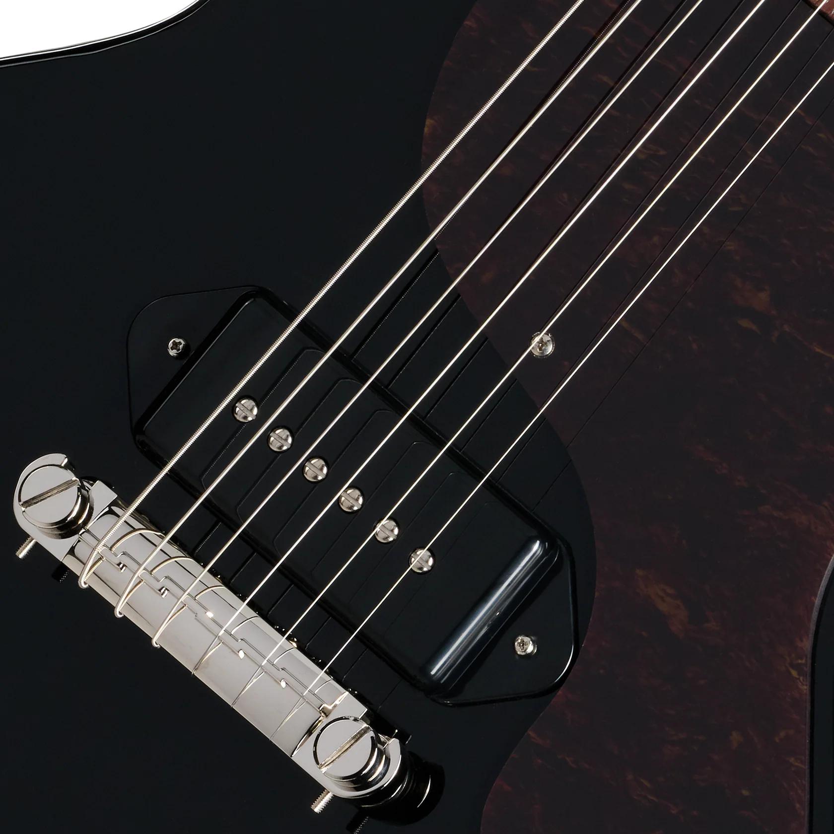 Epiphone Les Paul Junior Double Cut Electric Guitar in Ebony detail image 4