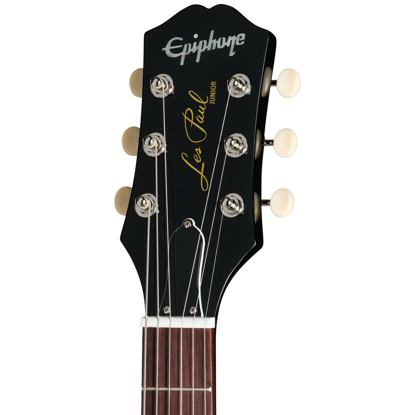 Epiphone Les Paul Junior Double Cut Electric Guitar in Ebony detail image 7