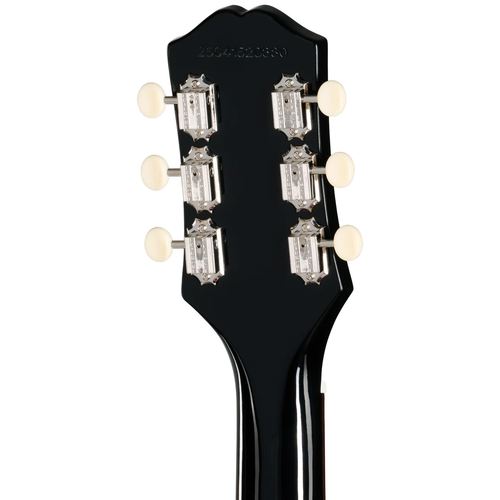 Epiphone Les Paul Junior Double Cut Electric Guitar in Ebony detail image 8