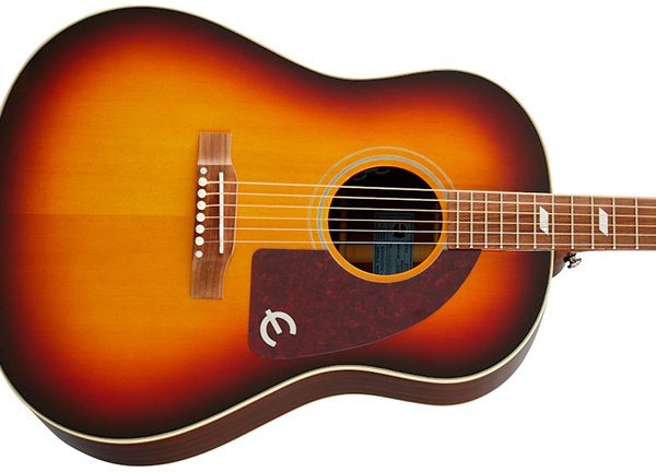 Epiphone Masterbilt Texan Acoustic-Electric Guitar - Faded Cherry Aged Gloss detail image 8