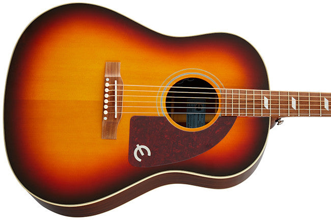 Epiphone Masterbilt Texan Acoustic-Electric Guitar - Faded Cherry Aged Gloss detail image 2