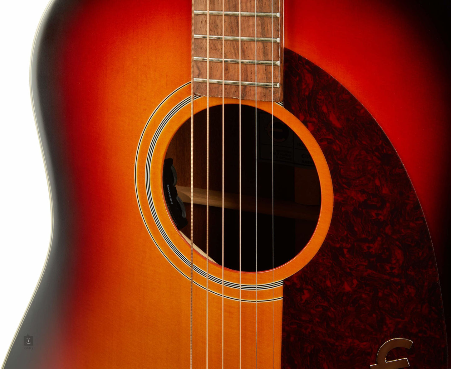 Epiphone Masterbilt Texan Acoustic-Electric Guitar - Faded Cherry Aged Gloss detail image 4
