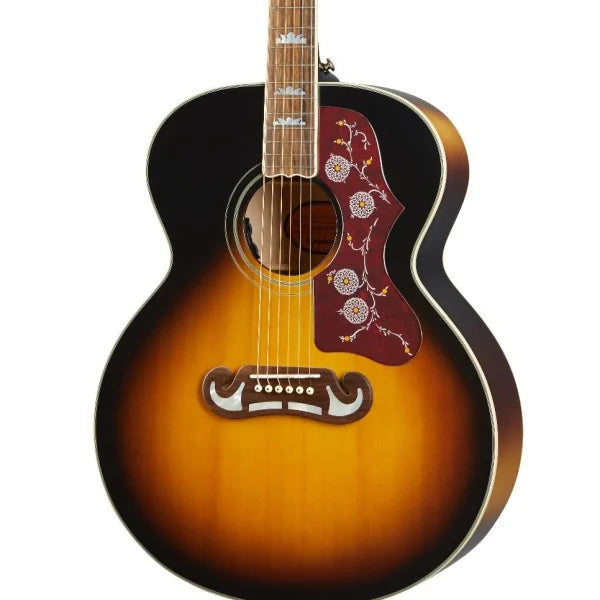 Epiphone J-200 Acoustic Guitar - Aged Vintage Sunburst Gloss detail image 7