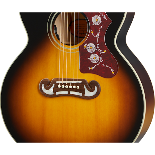 Epiphone J-200 Acoustic Guitar - Aged Vintage Sunburst Gloss detail image 4