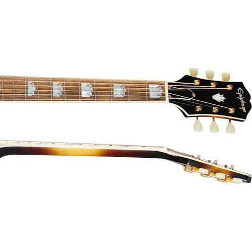 Epiphone J-200 Acoustic Guitar - Aged Vintage Sunburst Gloss detail image 5