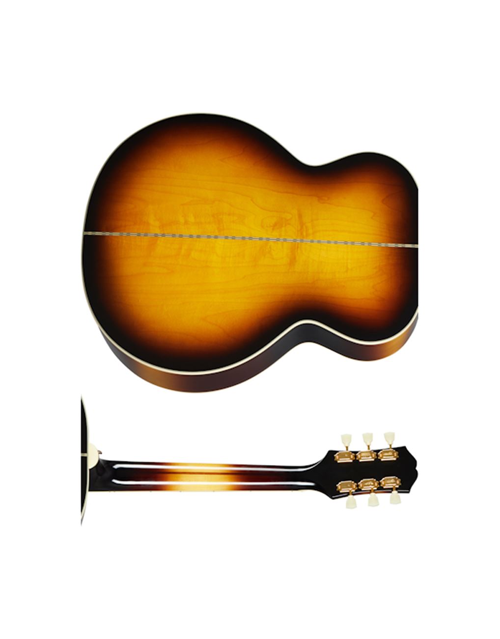 Epiphone J-200 Acoustic-electric Guitar - Aged Vintage Sunburst Gloss detail image 3
