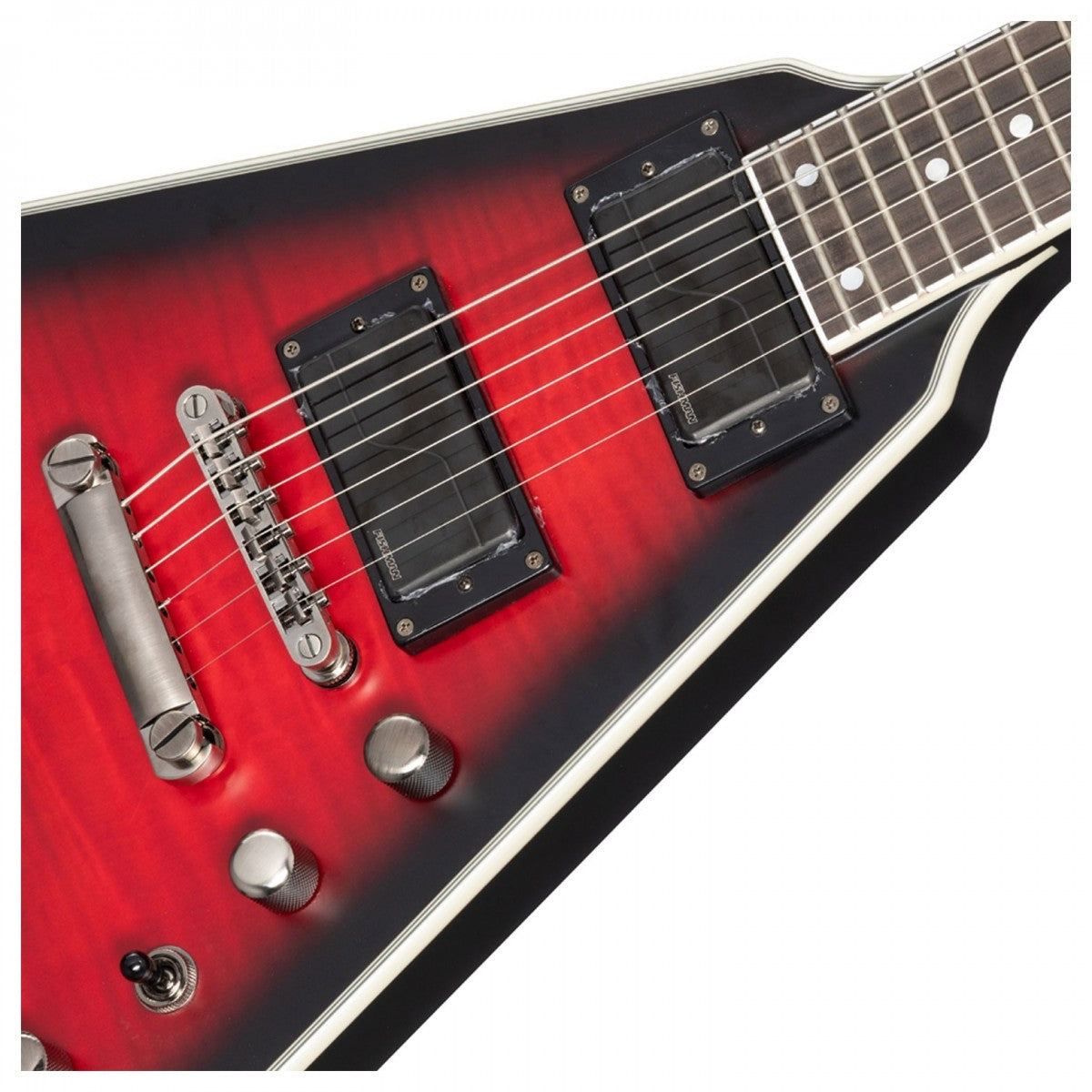 Epiphone Dave Mustaine Flying V Prophecy Electric Guitar – Aged Dark Red Burst detail image 3