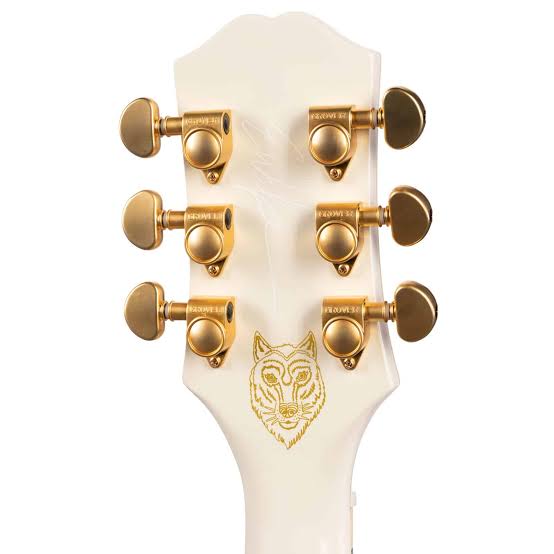 Epiphone Emily Wolfe – White Wolfe – Sheraton Semi-Hollow Guitar detail image 4