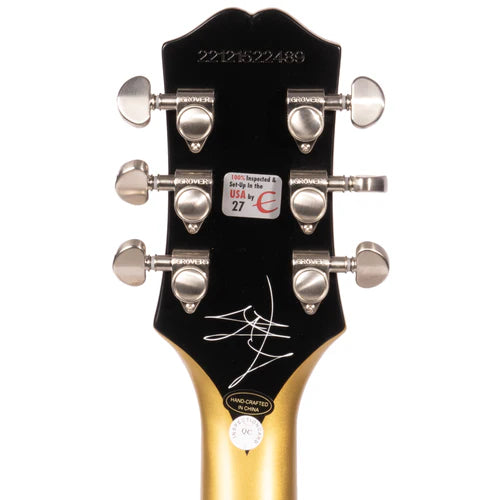 Epiphone Jared James Nichols Gold Glory Les Paul Custom - Double Gold Aged Gloss detail image 6